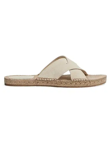 Zegna Men's Suede Espadrille Sandals - Off White - Size 11 | Thumbnail 1 Zegna Men's Suede Espadrille Sandals - Off White - Size 11 | Thumbnail 1