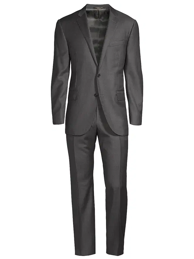 Men's Classic Wool Suit - Dark Grey Men's Classic Wool Suit - Dark Grey