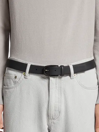 Zegna Men's Leather Belt | Thumbnail 3 Zegna Men's Leather Belt | Thumbnail 3