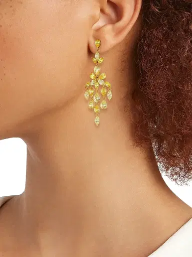 Adriana Orsini Women's Galore 18K Gold-Plated & Cubic Zirconia Chandelier Earrings - Yellow Stone | Thumbnail 2 Adriana Orsini Women's Galore 18K Gold-Plated & Cubic Zirconia Chandelier Earrings - Yellow Stone | Thumbnail 2