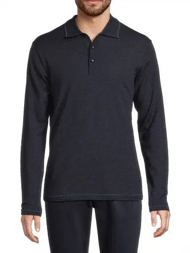 Robert Barakett Men's Roman Polo Sweater - Navy - Size XXL | Thumbnail 3 Robert Barakett Men's Roman Polo Sweater - Navy - Size XXL | Thumbnail 3