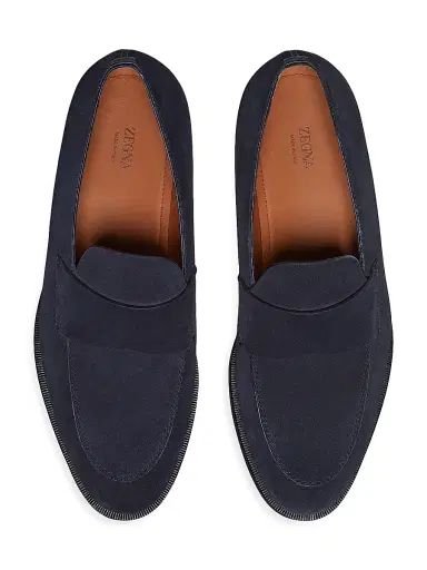 Zegna Men's Suede Torino Loafers | Thumbnail 3 Zegna Men's Suede Torino Loafers | Thumbnail 3