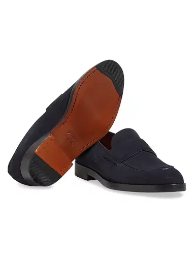 Zegna Men's Suede Torino Loafers | Thumbnail 4 Zegna Men's Suede Torino Loafers | Thumbnail 4