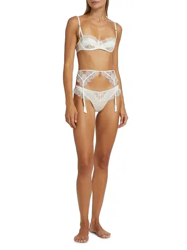 Kiki de Montparnasse Women's Lace Inset Thong - | Thumbnail 2 Kiki de Montparnasse Women's Lace Inset Thong - | Thumbnail 2