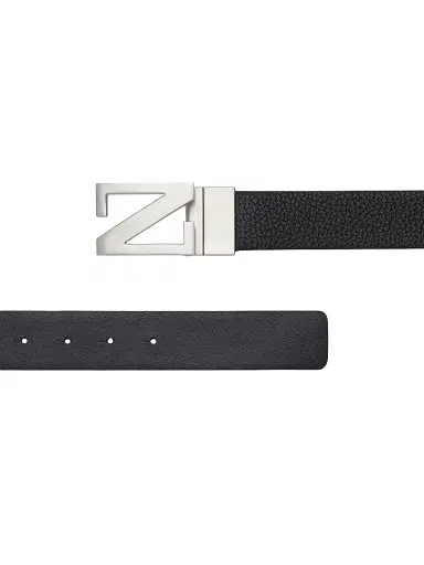 Zegna Men's Reversible Leather Belt | Thumbnail 2 Zegna Men's Reversible Leather Belt | Thumbnail 2