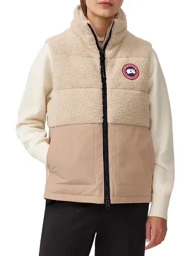 Canada Goose Women's Elora Mixed-Media Zip-Up Vest | Thumbnail 3 Canada Goose Women's Elora Mixed-Media Zip-Up Vest | Thumbnail 3