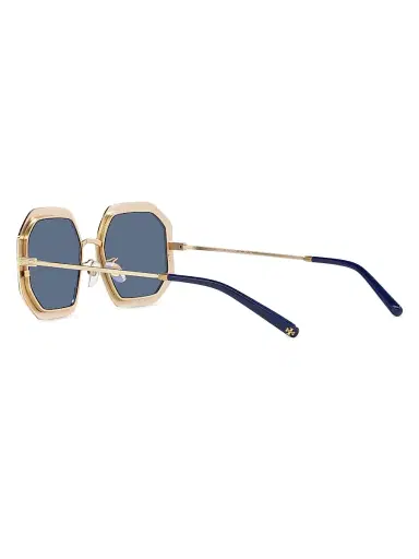 Tory Burch Women's 52MM Geometric Sunglasses - Shiny Gold | Thumbnail 11 Tory Burch Women's 52MM Geometric Sunglasses - Shiny Gold | Thumbnail 11