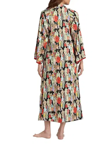 Natori Women's Dynasty Zip Nightgown | Thumbnail 4 Natori Women's Dynasty Zip Nightgown | Thumbnail 4