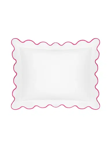 Home Treasures Honeycomb Cotton Scalloped Euro Sham - Pink | Thumbnail 1 Home Treasures Honeycomb Cotton Scalloped Euro Sham - Pink | Thumbnail 1