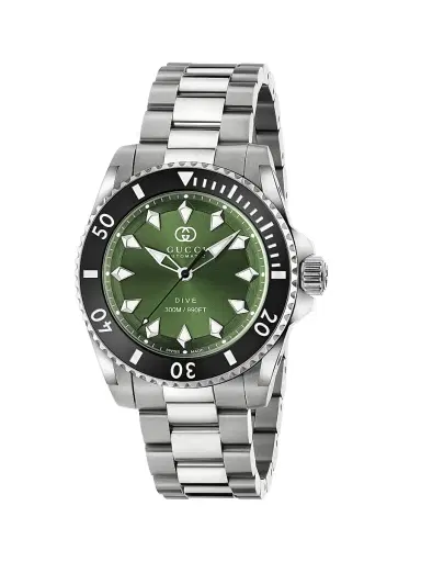Gucci Men's Dive Stainless Steel Bracelet Watch/40MM - Green Steel Black | Thumbnail 3 Gucci Men's Dive Stainless Steel Bracelet Watch/40MM - Green Steel Black | Thumbnail 3
