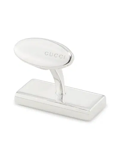 Gucci Men's Tag Cufflinks - Silver | Thumbnail 2 Gucci Men's Tag Cufflinks - Silver | Thumbnail 2