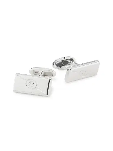 Gucci Men's Tag Cufflinks - Silver | Thumbnail 1 Gucci Men's Tag Cufflinks - Silver | Thumbnail 1