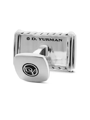 David Yurman Men's Chevron Cufflinks in Sterling Silver, 22.8mm - Silver | Thumbnail 6 David Yurman Men's Chevron Cufflinks in Sterling Silver, 22.8mm - Silver | Thumbnail 6