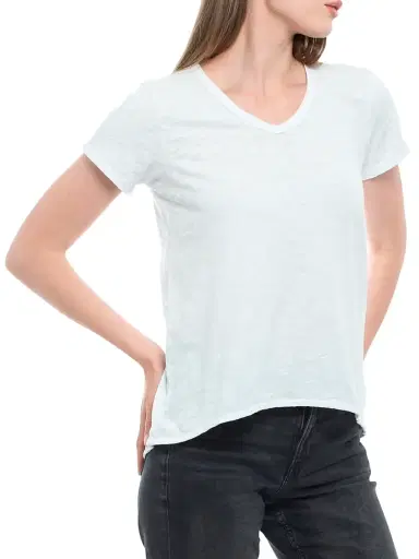Wilt Women's Crew Neck Short Sleeve Shrunken Boyfriend T-Shirt - White | Thumbnail 4 Wilt Women's Crew Neck Short Sleeve Shrunken Boyfriend T-Shirt - White | Thumbnail 4