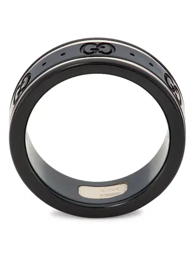 Gucci Women's Icon 18K White Gold & Black Synthetic Corundum Ring - White Gold | Thumbnail 4 Gucci Women's Icon 18K White Gold & Black Synthetic Corundum Ring - White Gold | Thumbnail 4