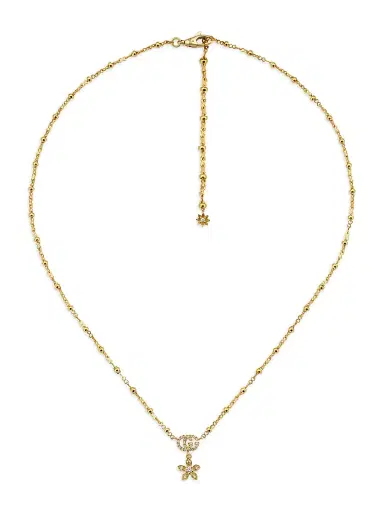 Gucci Women's Flora 18K Yellow Gold & Diamond Necklace - Yellow Gold | Thumbnail 1 Gucci Women's Flora 18K Yellow Gold & Diamond Necklace - Yellow Gold | Thumbnail 1