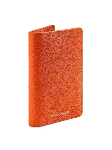 Maison de Sabre Leather Passport Holder - Manhattan Orange | Thumbnail 4 Maison de Sabre Leather Passport Holder - Manhattan Orange | Thumbnail 4