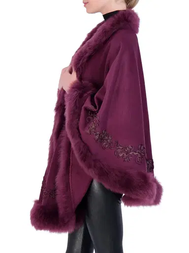 Gorski Women's Embroidered Wool and Cashmere Cape | Thumbnail 4 Gorski Women's Embroidered Wool and Cashmere Cape | Thumbnail 4