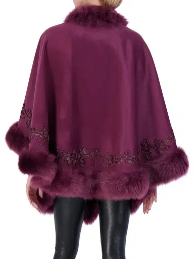 Gorski Women's Embroidered Wool and Cashmere Cape | Thumbnail 5 Gorski Women's Embroidered Wool and Cashmere Cape | Thumbnail 5