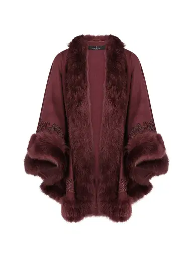Gorski Women's Embroidered Wool and Cashmere Cape | Thumbnail 1 Gorski Women's Embroidered Wool and Cashmere Cape | Thumbnail 1