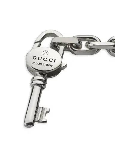 Gucci Women's Trademark Sterling Silver Key Charm Bracelet - Silver | Thumbnail 4 Gucci Women's Trademark Sterling Silver Key Charm Bracelet - Silver | Thumbnail 4