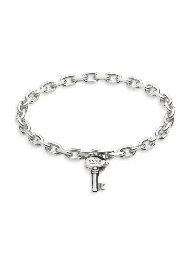 Gucci Women's Trademark Sterling Silver Key Charm Bracelet - Silver | Thumbnail 5 Gucci Women's Trademark Sterling Silver Key Charm Bracelet - Silver | Thumbnail 5