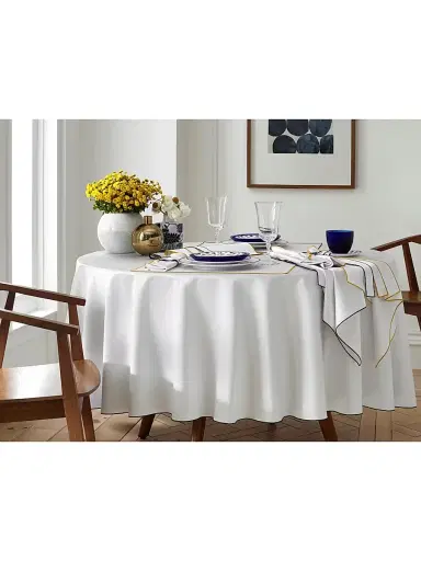 Home Treasures Arlo Tablecloth - Azure | Thumbnail 3 Home Treasures Arlo Tablecloth - Azure | Thumbnail 3