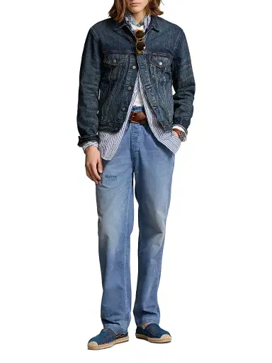 Polo Ralph Lauren Men's Faded Denim Trucker Jacket | Thumbnail 2 Polo Ralph Lauren Men's Faded Denim Trucker Jacket | Thumbnail 2