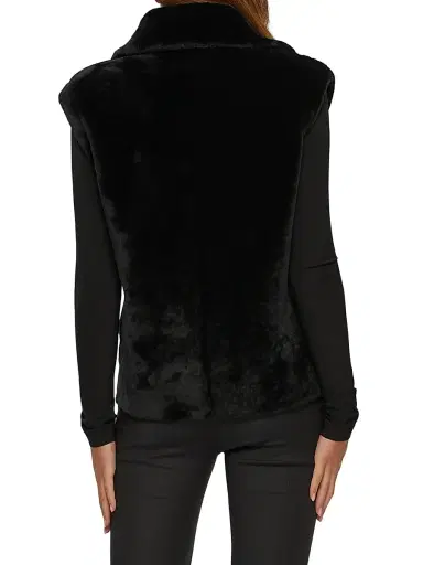 Gorski Women's Select Shearling Lamb Zip Vest - Black - Size Small | Thumbnail 3 Gorski Women's Select Shearling Lamb Zip Vest - Black - Size Small | Thumbnail 3