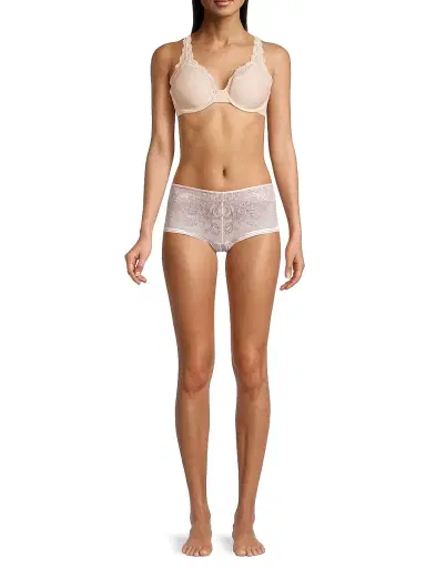 Wacoal Women's Softly Styled Lace-Trim Underwire Bra - Rose Dust | Thumbnail 2 Wacoal Women's Softly Styled Lace-Trim Underwire Bra - Rose Dust | Thumbnail 2