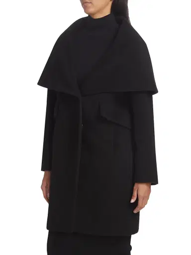 Mercer Collective Women's Lori Cape-Hood Cocoon Coat - Black | Thumbnail 4 Mercer Collective Women's Lori Cape-Hood Cocoon Coat - Black | Thumbnail 4