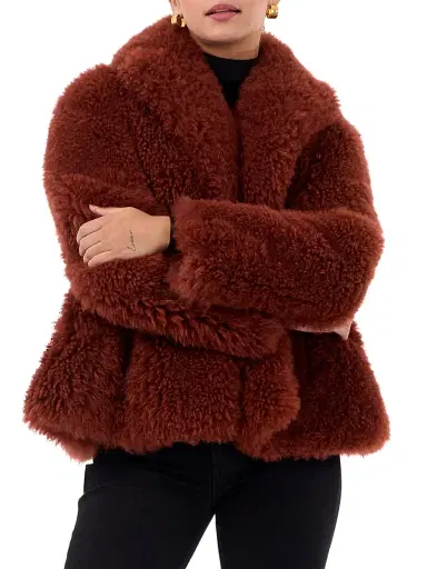 Gorski Women's Cashmere Goat Jacket - Caramel | Thumbnail 2 Gorski Women's Cashmere Goat Jacket - Caramel | Thumbnail 2