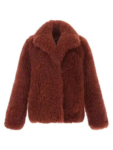 Gorski Women's Cashmere Goat Jacket - Caramel | Thumbnail 1 Gorski Women's Cashmere Goat Jacket - Caramel | Thumbnail 1