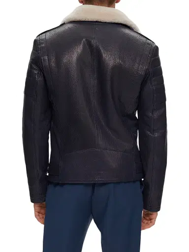 Gorski Men's Nappa Moto Jacket with Shearling Lamb | Thumbnail 5 Gorski Men's Nappa Moto Jacket with Shearling Lamb | Thumbnail 5