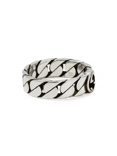 Gucci Women's Sterling Silver Interlocking G Ring - Silver | Thumbnail 5 Gucci Women's Sterling Silver Interlocking G Ring - Silver | Thumbnail 5