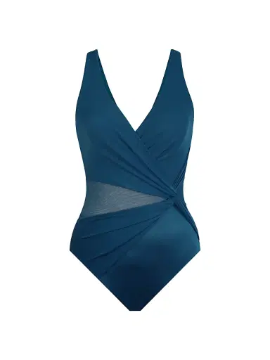 Miraclesuit Swim Women's Illusion Circe V-Neck One-Piece Swimsuit - Nova Green - Size 16 | Thumbnail 1 Miraclesuit Swim Women's Illusion Circe V-Neck One-Piece Swimsuit - Nova Green - Size 16 | Thumbnail 1