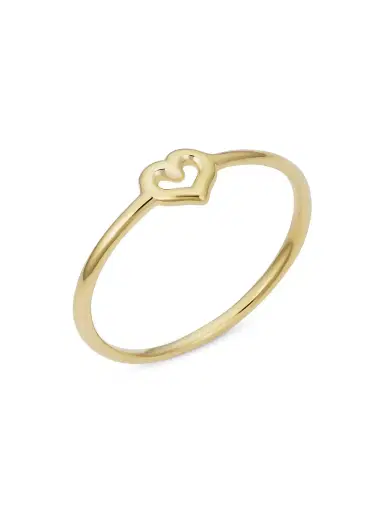 Oradina Women's 14K Yellow Solid Gold Heart of Gold Ring - Yellow Gold | Thumbnail 4 Oradina Women's 14K Yellow Solid Gold Heart of Gold Ring - Yellow Gold | Thumbnail 4