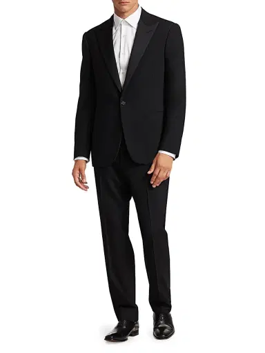 Ralph Lauren Purple Label Men's Gregory Wool Barathea Peak Tuxedo | Thumbnail 2 Ralph Lauren Purple Label Men's Gregory Wool Barathea Peak Tuxedo | Thumbnail 2