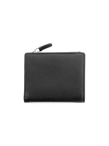 Royce New York Women's Compact Leather Wallet - Black | Thumbnail 1 Royce New York Women's Compact Leather Wallet - Black | Thumbnail 1