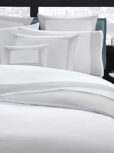 Sferra Casida Duvet & Sham Collection - White Poolside Twin | Thumbnail 1 Sferra Casida Duvet & Sham Collection - White Poolside Twin | Thumbnail 1