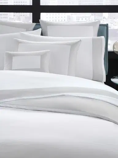 Sferra Casida Pillowcase & Sheet Collection - White Lunar King | Thumbnail 1 Sferra Casida Pillowcase & Sheet Collection - White Lunar King | Thumbnail 1