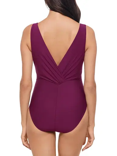 Magicsuit Women's Marquis Kristi Ruched One-Piece Swimsuit - Boysenberry - Size 16 | Thumbnail 4 Magicsuit Women's Marquis Kristi Ruched One-Piece Swimsuit - Boysenberry - Size 16 | Thumbnail 4