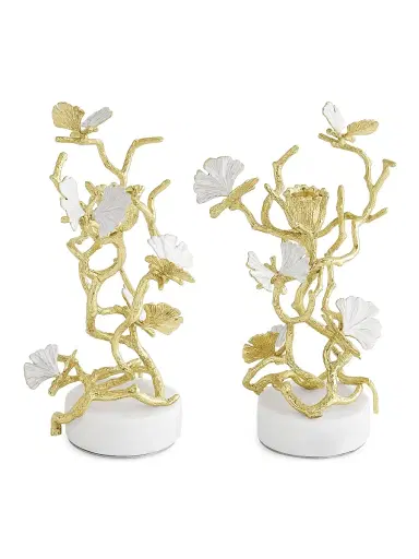 Michael Aram Butterfly Gingko Gold 2-Piece Candelholder Set | Thumbnail 2 Michael Aram Butterfly Gingko Gold 2-Piece Candelholder Set | Thumbnail 2
