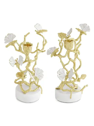 Michael Aram Butterfly Gingko Gold 2-Piece Candelholder Set | Thumbnail 1 Michael Aram Butterfly Gingko Gold 2-Piece Candelholder Set | Thumbnail 1