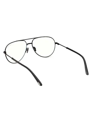 TOM FORD Men's 55MM Aviator Blue Block Glasses - Black Blue | Thumbnail 4 TOM FORD Men's 55MM Aviator Blue Block Glasses - Black Blue | Thumbnail 4