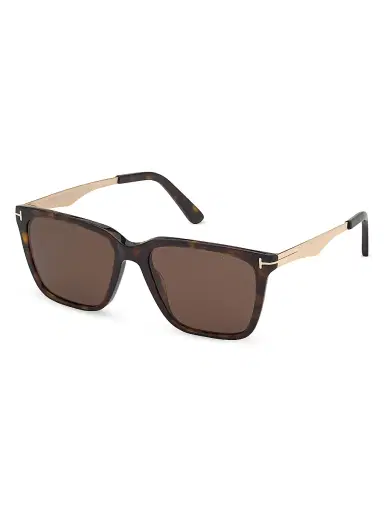 TOM FORD Men's 54MM Square Acetate Sunglasses - Havana | Thumbnail 1 TOM FORD Men's 54MM Square Acetate Sunglasses - Havana | Thumbnail 1