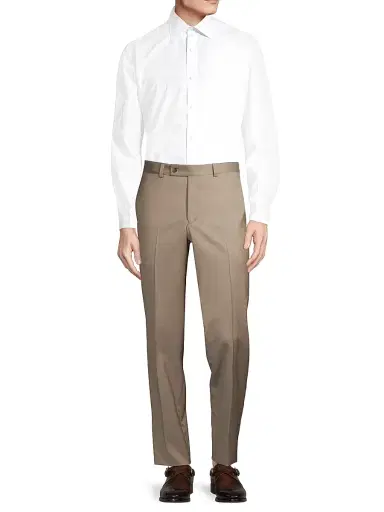 Saks Fifth Avenue Men's COLLECTION Oslo Basic Wool Pants - Beige - Size 30 | Thumbnail 2 Saks Fifth Avenue Men's COLLECTION Oslo Basic Wool Pants - Beige - Size 30 | Thumbnail 2