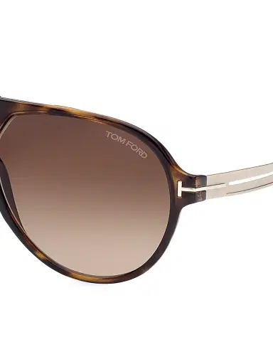 TOM FORD Men's Oscar 60MM Pilot Sunglasses - Havana | Thumbnail 3 TOM FORD Men's Oscar 60MM Pilot Sunglasses - Havana | Thumbnail 3