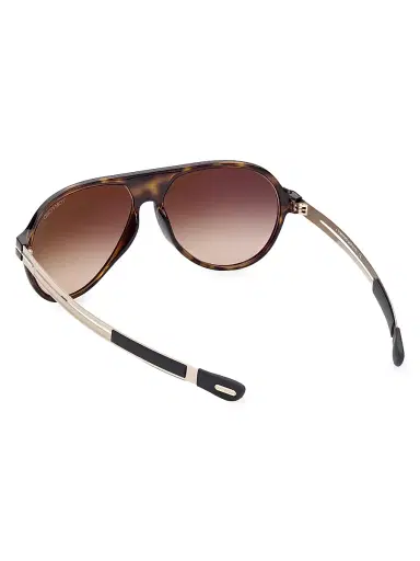 TOM FORD Men's Oscar 60MM Pilot Sunglasses - Havana | Thumbnail 5 TOM FORD Men's Oscar 60MM Pilot Sunglasses - Havana | Thumbnail 5