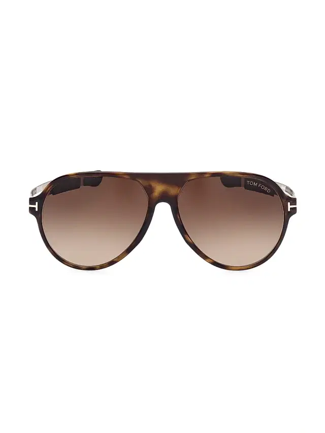 Men's Oscar 60MM Pilot Sunglasses - Havana Men's Oscar 60MM Pilot Sunglasses - Havana